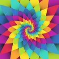 Bright rainbow spiral psychedelic background Royalty Free Stock Photo