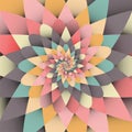 Bright rainbow spiral psychedelic vector background Royalty Free Stock Photo