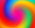 Bright rainbow swirl abstract background. Vector twist wallpaper design. Shiny blur backdrop