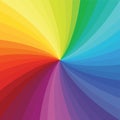 Bright rainbow swirl background. Rainbow rays of twisted spiral. Royalty Free Stock Photo