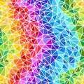 Bright rainbow triangles seamless background Royalty Free Stock Photo