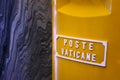 Bright rare yellow mailbox Royalty Free Stock Photo