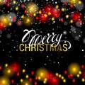 Bright Realistic Garlands Red and Yellow Color. Merry Christmas