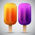 Bright realistic homemade frozen popsicle Royalty Free Stock Photo