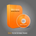 Bright realistic orange isolated DVD, CD, Blue-Ray Royalty Free Stock Photo