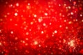 Bright red abstract background with sparklers and bokeh Royalty Free Stock Photo