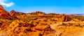 Red Aztec sandstone rock formations in the Valley of Fire State Park, Nevada,USA Royalty Free Stock Photo