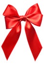 Bright red bow isolated Royalty Free Stock Photo