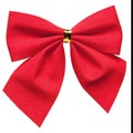 Bright red bow isolated Royalty Free Stock Photo