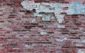Bright red bricks wall flat background texture pattern Royalty Free Stock Photo
