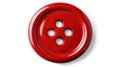 Vibrant Red FourHole Button for crafts and sewing projects, enhancing your creative ideas Royalty Free Stock Photo