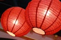 Bright red Chinese lamp