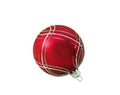Bright red christmas ball, bauble with ornament Royalty Free Stock Photo