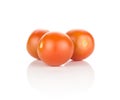 Bright red color cherry tomato isolated on white Royalty Free Stock Photo