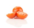 Bright red color cherry tomato isolated on white Royalty Free Stock Photo