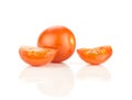 Bright red color cherry tomato isolated on white Royalty Free Stock Photo