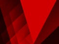 Bright red colour triangle shape in rectangular crystals backgrounds Royalty Free Stock Photo
