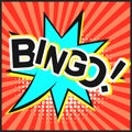 Bright red comic speech bubble with Bingo text Royalty Free Stock Photo