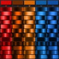 Bright Red Dark Orange Burnt Orange Dark Blue and Royal Blue solid color with Metallic Gradient Color Bundle. Perfect for Gradient Royalty Free Stock Photo