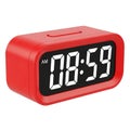 Red Digital Alarm Clock Displaying 08:59 AM with a Sleek Modern Design digital clock red clock Royalty Free Stock Photo