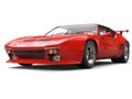 Bright red eighties sports car Royalty Free Stock Photo