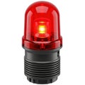 Bright red emergency beacon light with illuminated amber core for safety signaling Royalty Free Stock Photo