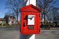Red Fire Alarm Call Box, USA