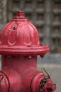 Close-Up of a Bright Red Fire Hydrant