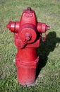 Bright red fire hydrant Royalty Free Stock Photo
