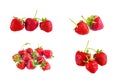 Bright red fresh vitaminous strawberry berry