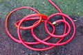 Bright Red Garden Hose