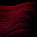Bright red gradient background with smoothly curved lines.