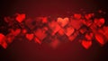 Bright red hearts abstract background Royalty Free Stock Photo