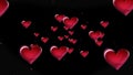 Bright red hearts abstract background Royalty Free Stock Photo