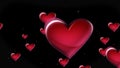 Bright red hearts abstract background Royalty Free Stock Photo