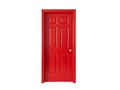 Bright red interior door Royalty Free Stock Photo