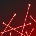 Bright red laser beams background with light flares. Royalty Free Stock Photo