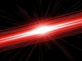 Bright red light streaks emanating from a central white glow Royalty Free Stock Photo