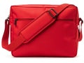 Bright red messenger bag with adjustable strap Royalty Free Stock Photo