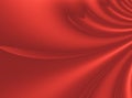 Bright red modern abstract fractal background illustration with stylized ribbons or draping. Soft smooth elegant art. Creative tem Royalty Free Stock Photo
