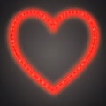 Bright Red Neon Heart