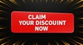 A bright red rectangular button with the text \