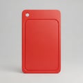 Bright Red Rectangular Cutting Board with Rounded Corners and Hanging Hole kitchen utensil Royalty Free Stock Photo
