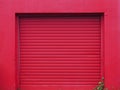 Bright Red Roller Door