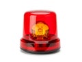 Bright red rotating beacon light alerting device Royalty Free Stock Photo