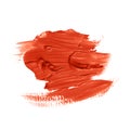 Bright red spot brush stroke acrylic gouache