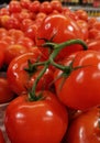 Bright red tomatoes in closeup Royalty Free Stock Photo