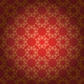 Bright red vector background with vintage ornament