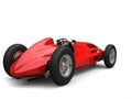 Bright red vintage race sports car - back view Royalty Free Stock Photo