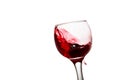 Red wine in a glass beautiful splash similar to a wave Royalty Free Stock Photo